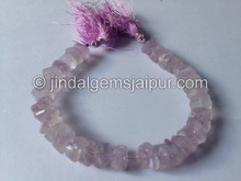 Pink Amethyst Hammered Roundelle Shape Beads